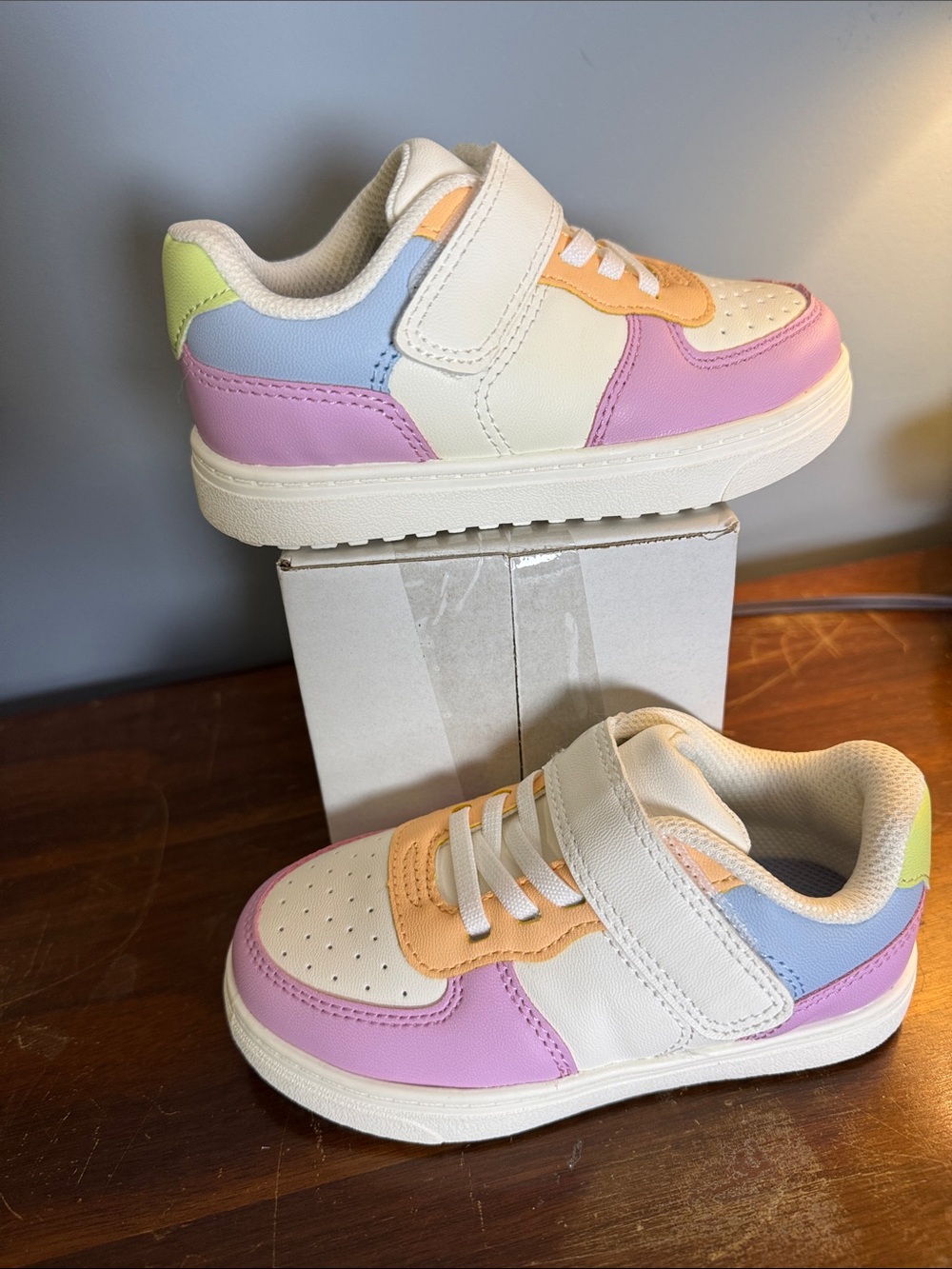 Cat & Jack Pastel Panel Velcro Sneakers
